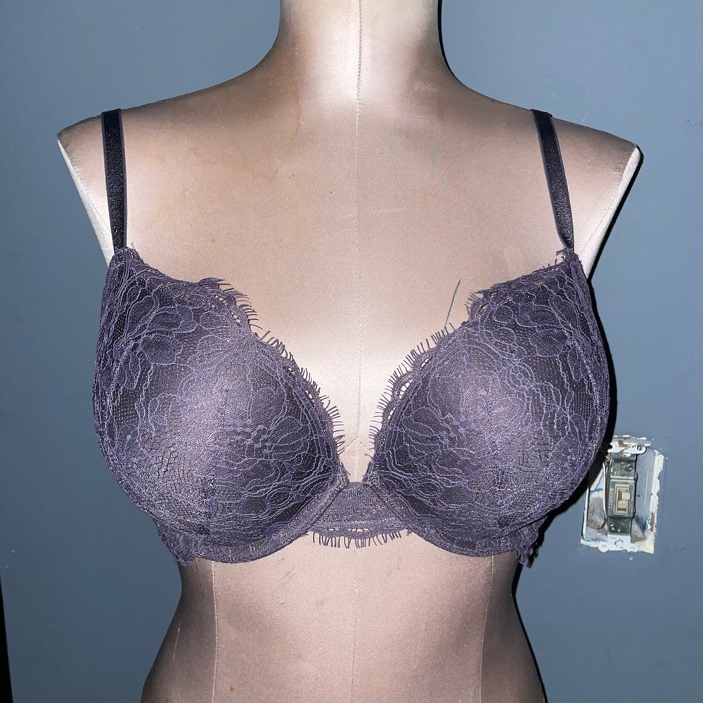 Victoria’s Secret Elegant Lace Underwire Bra - Gray 38D